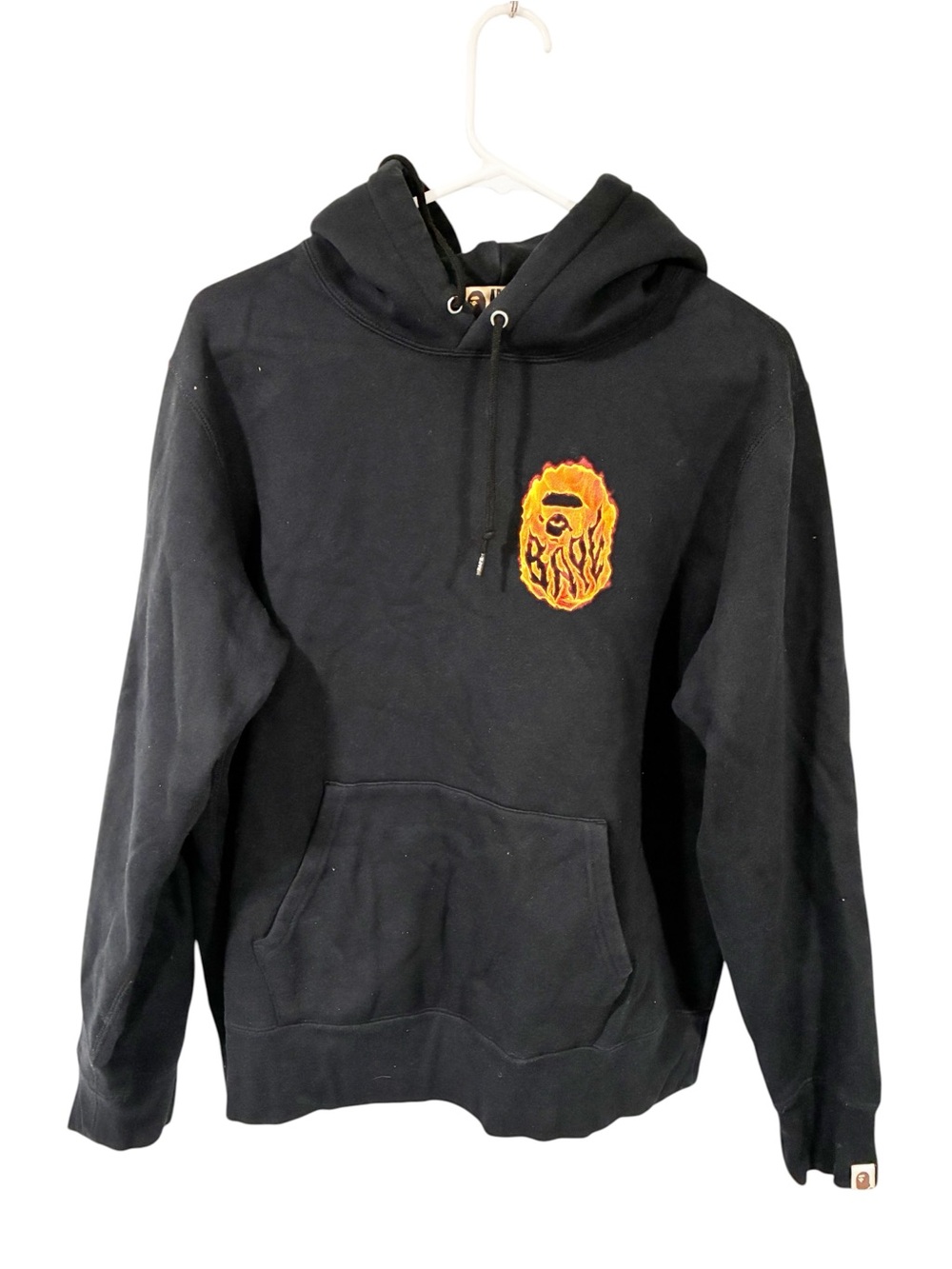 Bape A Bathing Ape Burn Bape Burn Hoodie Black Pullover Sweatshirt Size XL